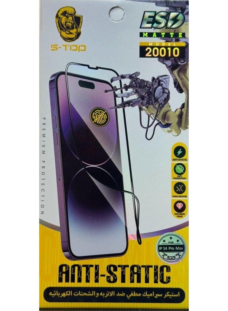 ESD 20010 Matte Anti-Static Screen Protector for iPhone 14 Pro Max