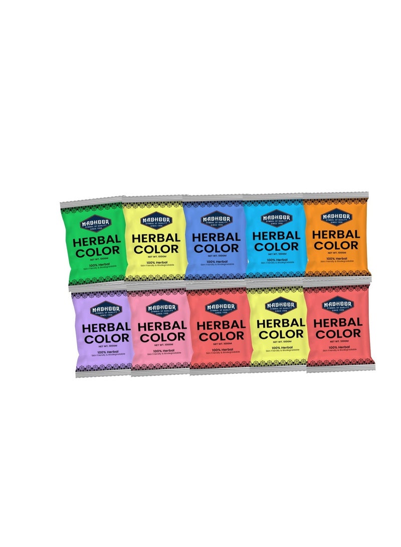 Herbal Holi Colour 100 Gm Pack of 10