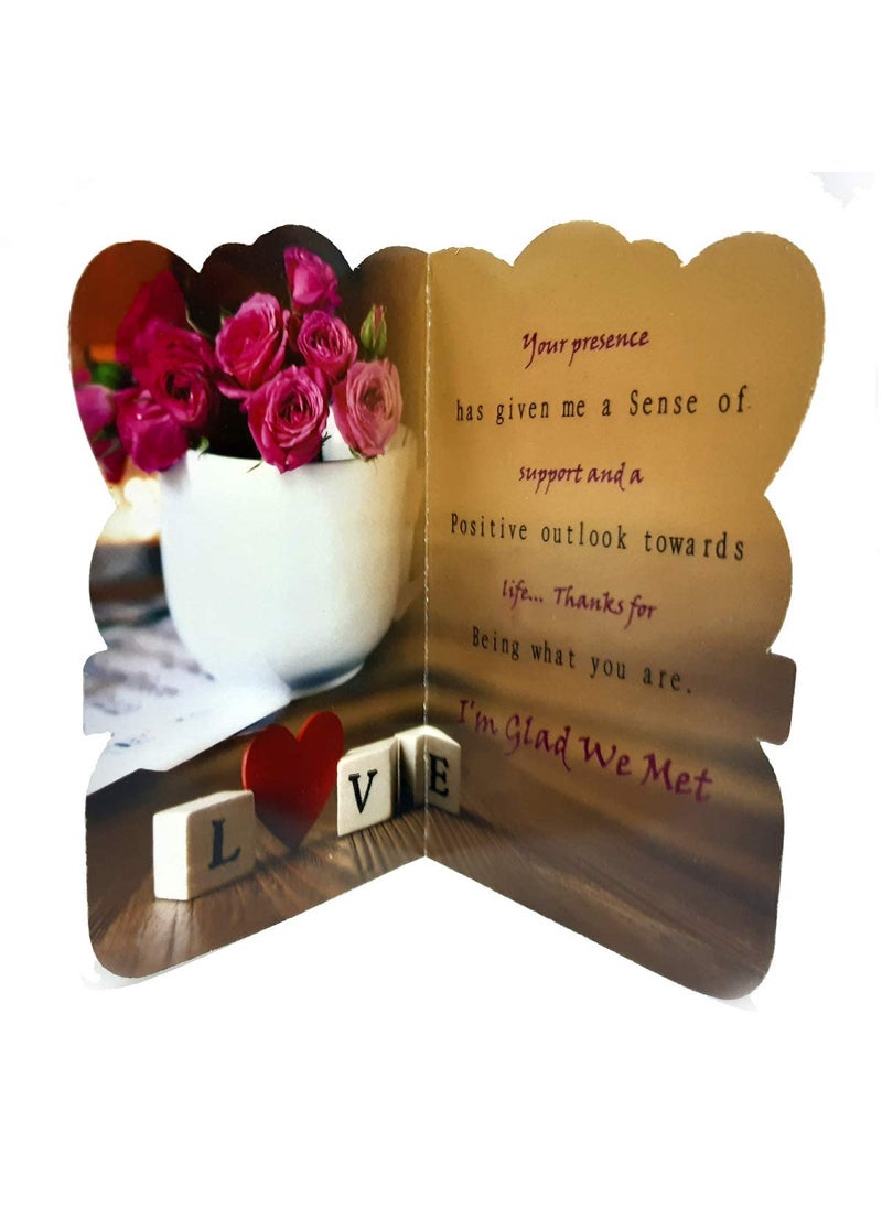 Saugat Traders Saugat Traders Valentine Day Gift for Girlfriend & Boyfriend | Love Greeting Card, Artificial Red Rose Flower with Eiffel Tower | Anniversary | Birthday | New Year | Propose Day Gifts  - Image 3