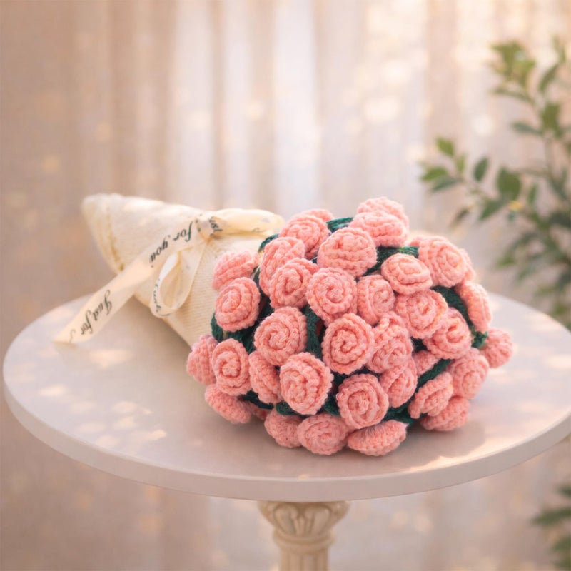FantasDeck Mothers May Mifts for Mom,Self Care Gifts for Women, Flower Bouquet Blanket Gift Baskets, Care Package, Thinking of You Gifts for Wife Mom Female Friends, Birthday Gifts for Women (Pink Rose Bouquet) - Image 3