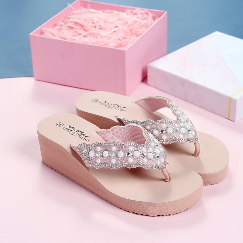 2 Pairs Non- Beach Slipsole Shoes Flops Shoes for Women Wearing ( Size 38 24.0CM, 7US, 4.5UK, 38EU, 9.432Inch) - Image 4
