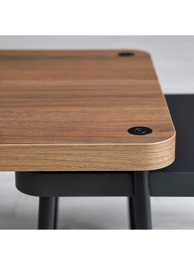 Zaboon Nest of tables, set of 2, grey/walnut effect - Image 3