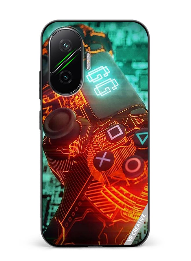 Protective Case Cover For Xiaomi Poco F7 Ps4 Controller Design Multicolour