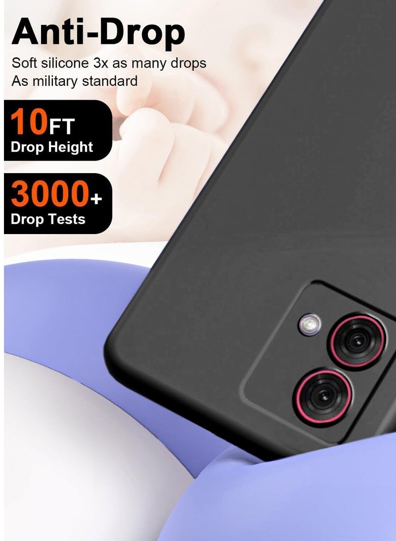 Wtech Soft Liquid Silicone Case Cover For Motorola Moto G84 5G 2023 Black - Image 4