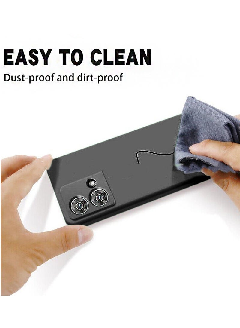 Wtech Soft Liquid Silicone Case Cover For Motorola Moto G84 5G 2023 Black - Image 3