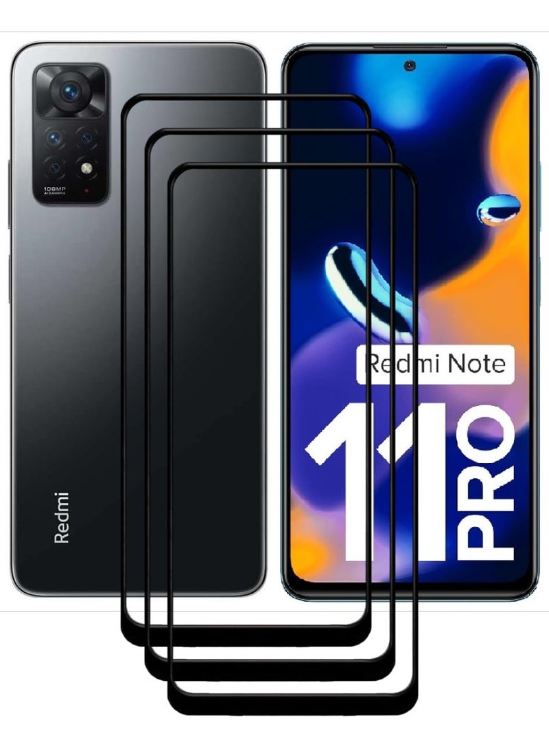 ACLIX 3 Pieces Antistatic ESD Dustproof Premium Quality High Definition Tempered Glass Screen Protector Designed For Xiaomi Redmi Note 11 Pro - Image 1
