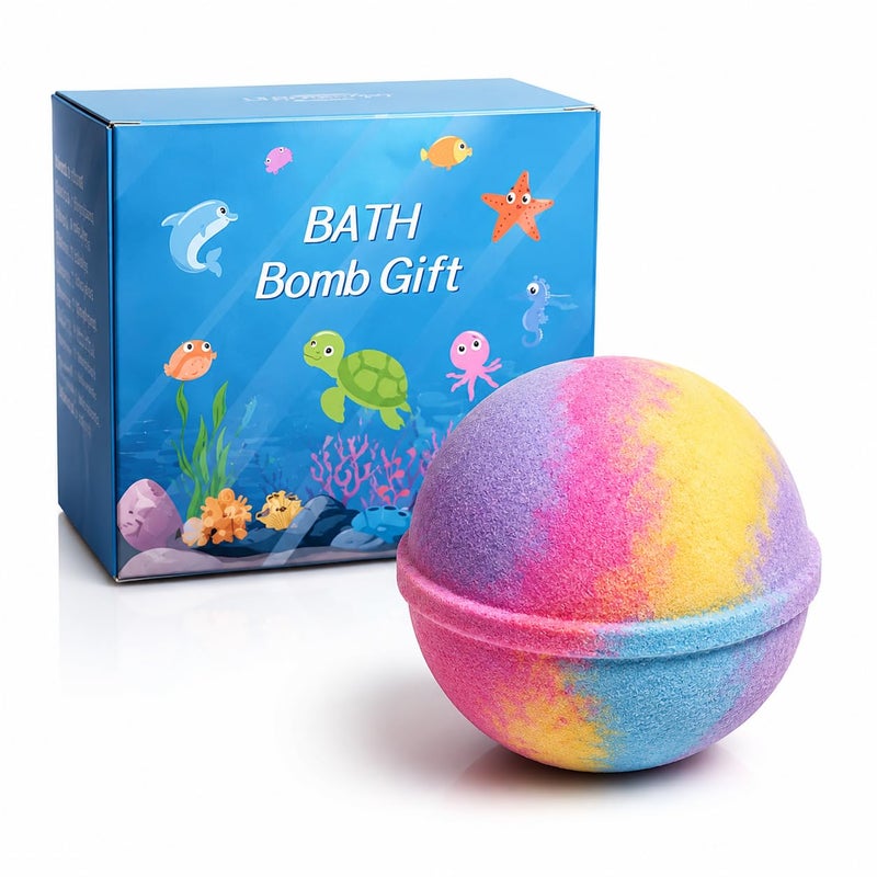 Bath Bomb Gift, Colorful Fizzing Bath Bomb for Children, Fun Bubble Bath Experience, Ocean Theme, Spa Bath Fizzer, Gift for Boys & Girls 1Pcs - Image 1
