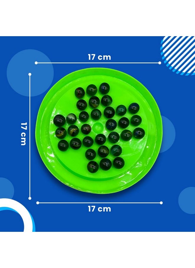 Kids Mandi - Brainvita Board Game With 32 Marbles | Marble Solitaire | Mind Challenging Single Player Game | Suitable For Ages 5 Years And Up - Image 1