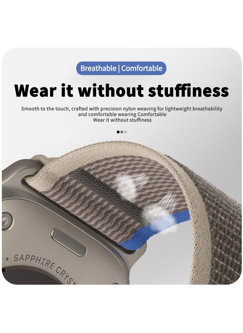 Generic - 5 Piece for Apple Watch Alpine Loop Band 49mm/45mm/44mm Nylon Woven Sport Strap Compatible with iWatch Series 8/Ultra/7/SE/6/5/4/3/2/8 White/Green/Blue/Black - Image 1