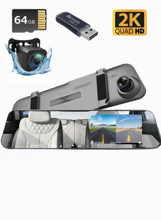 1080P 2.0IPS Touchscreen tachograph ,Dual Lens HD Front & Rear Camera Driving Recorder ,170°Wide Angle Support Night-Vision, Loop Recording ,Time-mark Motion Detection, Touch Version Mirror Dash Cam - pzsku/ZCCA7718255F1E2ECE46BZ/45/1749344513/b3455ffb-4640-4f56-853b-4015bb245b70