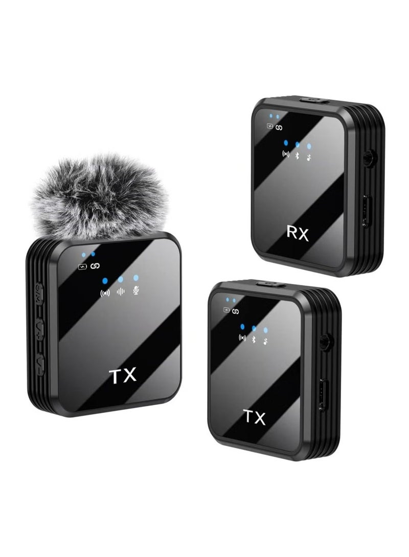 Wireless Lavalier Microphone, TikTok Live Mobile Video Recording 2.4G Noise Reduction Mini Microphone for Live Video, Recording Vlog, Interview, Online Classroom  - Image 1