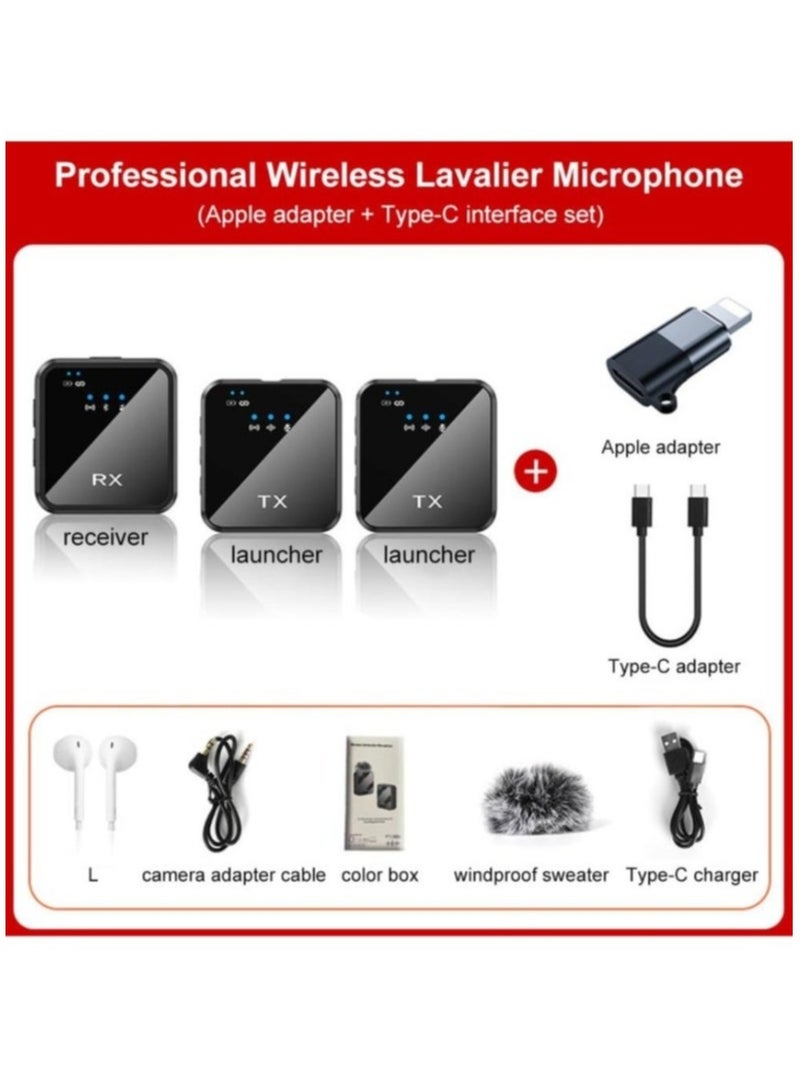 Wireless Lavalier Microphone, TikTok Live Mobile Video Recording 2.4G Noise Reduction Mini Microphone for Live Video, Recording Vlog, Interview, Online Classroom  - Image 2