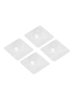 Thoraya 4Pcs Wardrobe Layer Support Acrylic Layered Partition Clips Holder Bracket Self Adhesive Pegs  - Image 2