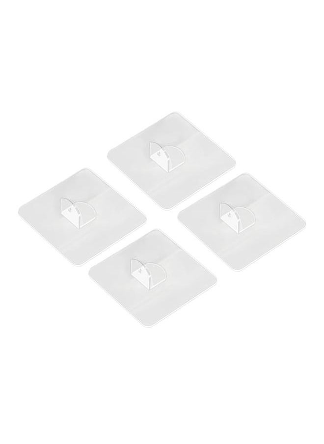 Thoraya - 4Pcs Wardrobe Layer Support Acrylic Layered Partition Clips Holder Bracket Self Adhesive Pegs - Image 1