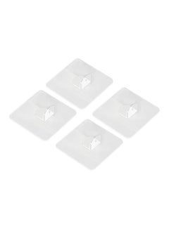 Thoraya 4Pcs Wardrobe Layer Support Acrylic Layered Partition Clips Holder Bracket Self Adhesive Pegs  - Image 4