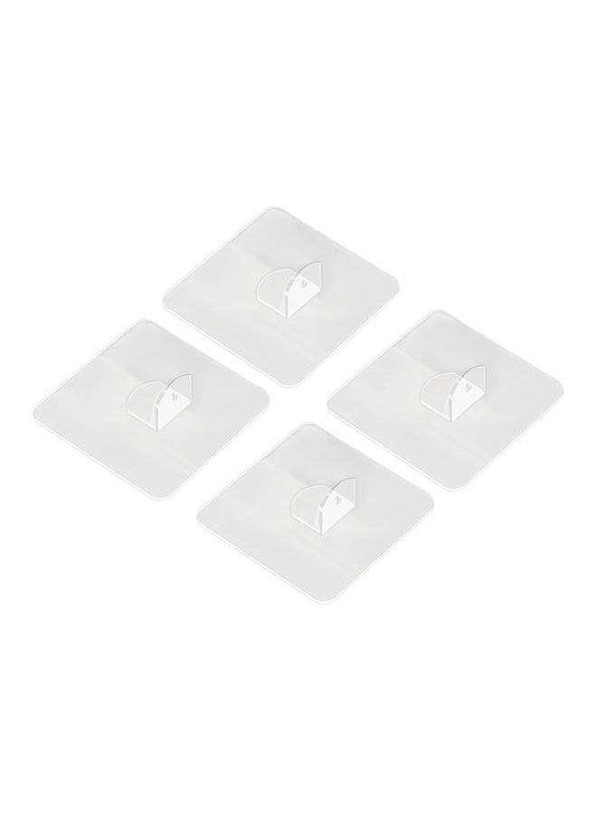 Thoraya - 4Pcs Wardrobe Layer Support Acrylic Layered Partition Clips Holder Bracket Self Adhesive Pegs - Image 1