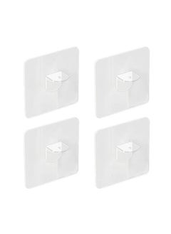 Thoraya 4Pcs Wardrobe Layer Support Acrylic Layered Partition Clips Holder Bracket Self Adhesive Pegs  - Image 3