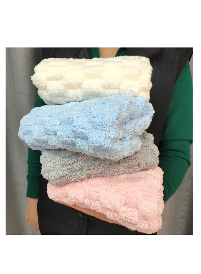 Adult towels made of pure cotton, organic cotton, heavyweight, high water absorption, quick drying, soft plush, suitable for daily household face washing towels 35 * 75cm
