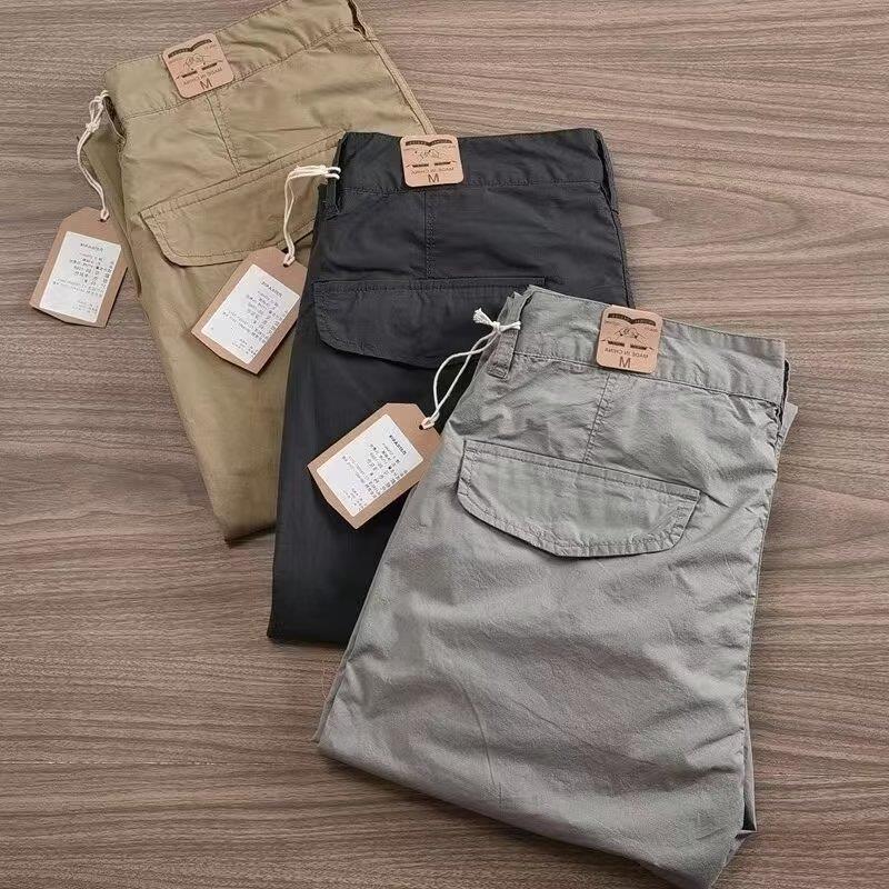 Foreign Trade Work Pants 2023 Simple Commuter Casual Mens Trousers Work Wear-resistant Loose Straight Outdoor Work Pants Black - Image 2