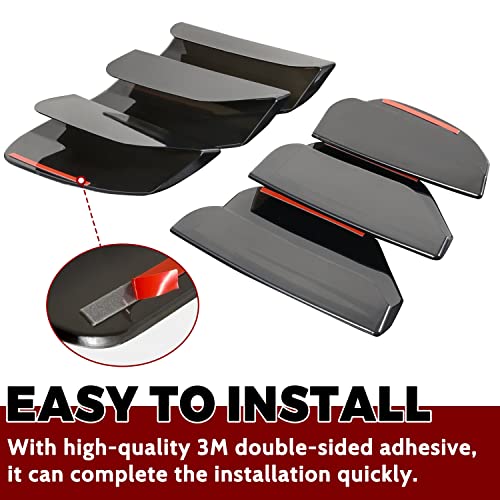 KEWISAUTO Taillight Cover for Ford Mustang 2015-2017, Tail Light Lamp Covers Trim Decoration for Ford Mustang 2015 2016 2017 Accessories, 6PCS, Smoke Black - Image 4