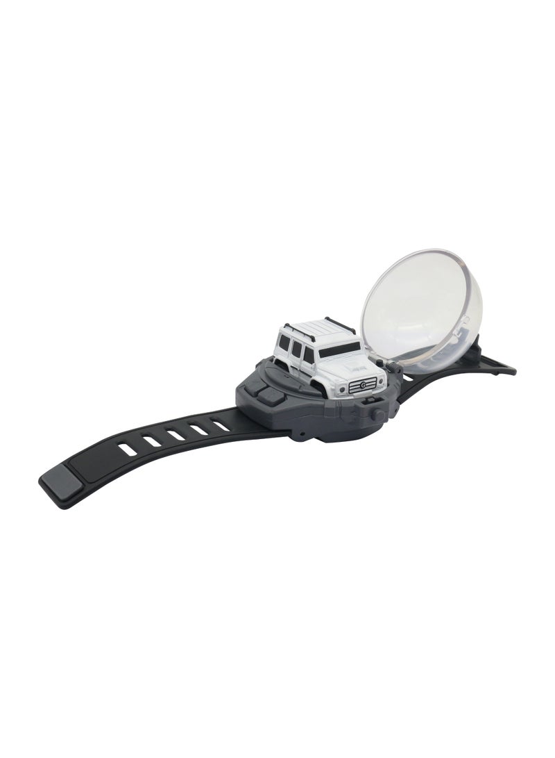 D-power - 1:64 Scale Watch Remote Control Car (White)– 2.4GHz Mini RC Car with Wearable Controller | Compact Racing Toy for Kids Ages 3+ - Image 3