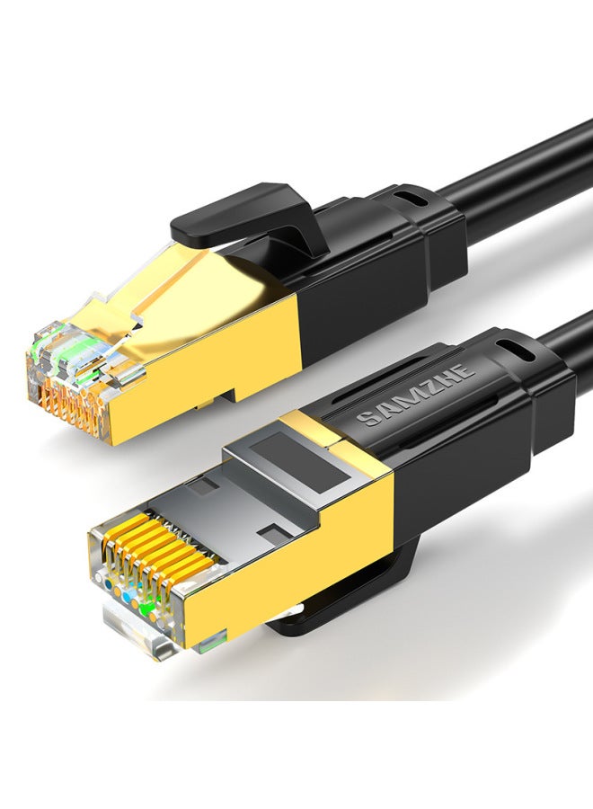 Yamazawa Class 8 Network Cable CAT8 Class WX8005 WX8010 WX8015 WX8020 WX8100 2 M 10m-Color:Black-Line Length:5 M