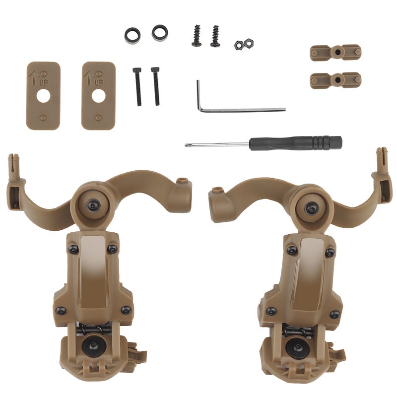 Professional Helmets Headset Installation Bracket Kit Multi-angle Rotation Helmets Headphone Rail Adapter Set - Image 1