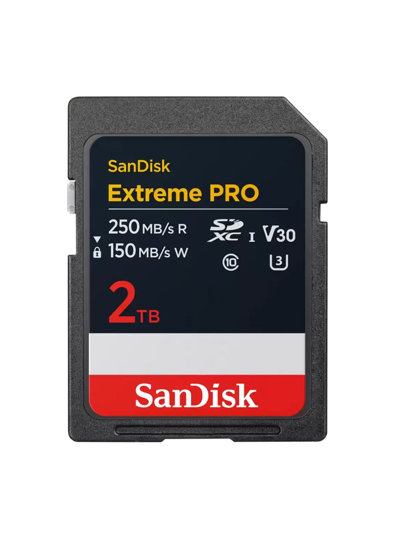 sandisk 2 TB Extreme PRO® SDXC™ UHS-I Card, 2TB Up to 250MB/s read speed and 150MB/s  write speed 2 TB SDSDXXD-2T00-GN4IN - Image 1