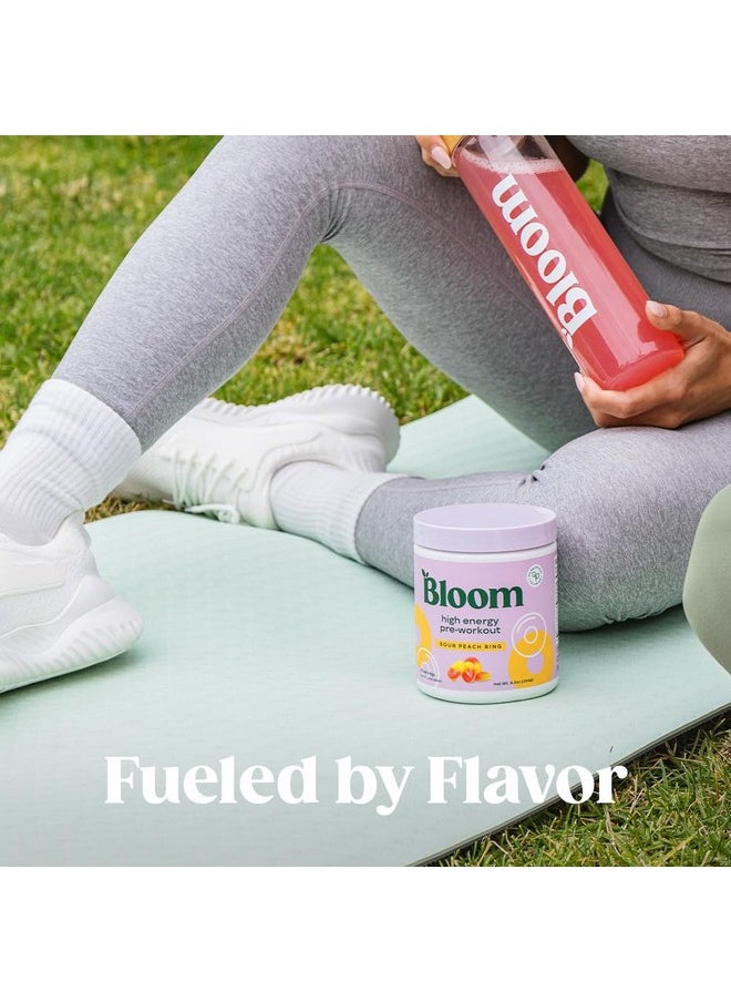 Bloom Nutrition - Bloom Nutrition High Energy Pre Workout Powder, Amino Energy with Beta Alanine, Ginseng & L Tyrosine, Natural Caffeine Powder from Green Tea Extract, Sugar Free & Keto Drink Mix (Sour Gummy) - Image 1