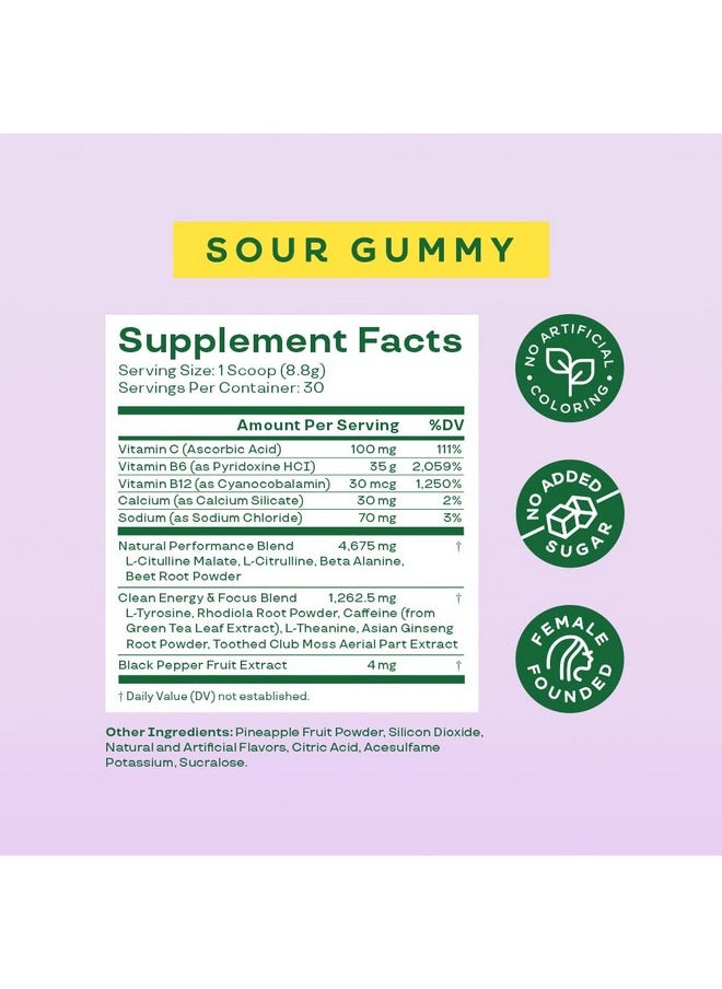 Bloom Nutrition - Bloom Nutrition High Energy Pre Workout Powder, Amino Energy with Beta Alanine, Ginseng & L Tyrosine, Natural Caffeine Powder from Green Tea Extract, Sugar Free & Keto Drink Mix (Sour Gummy) - Image 1