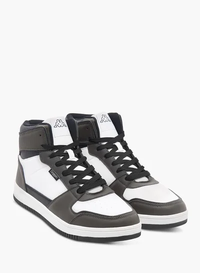 كابا Mens Panelled High Top Lace-Up Sneakers