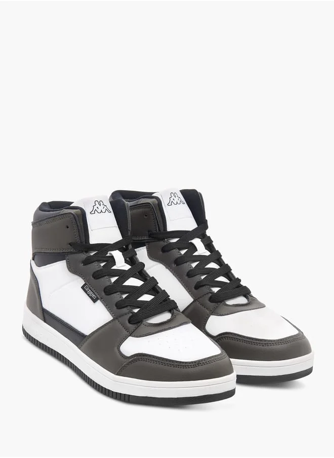 Kappa Mens Panelled High Top Lace-Up Sneakers