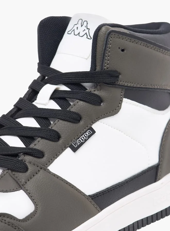 كابا Mens Panelled High Top Lace-Up Sneakers