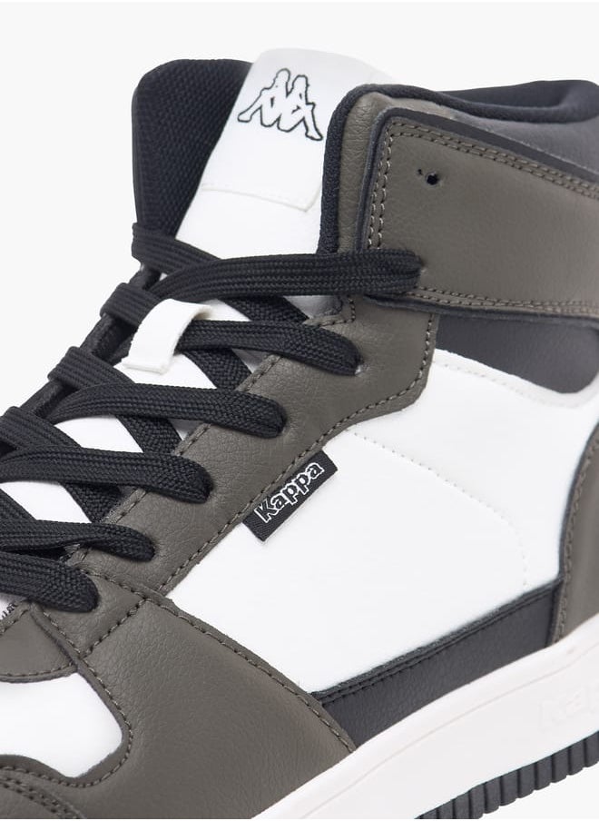 Kappa Mens Panelled High Top Lace-Up Sneakers  - Image 4