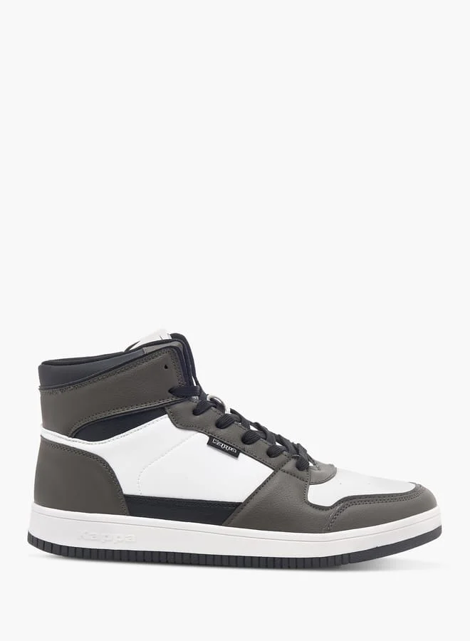 كابا Mens Panelled High Top Lace-Up Sneakers