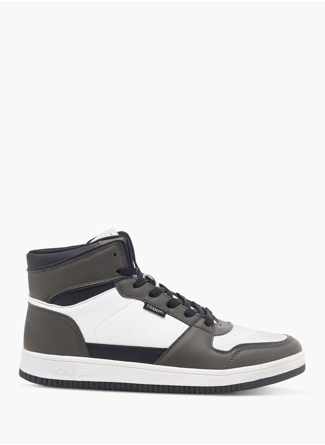 Kappa Mens Panelled High Top Lace-Up Sneakers  - Image 3