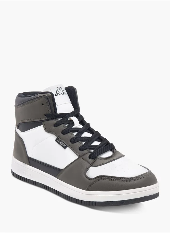 Kappa Mens Panelled High Top Lace-Up Sneakers