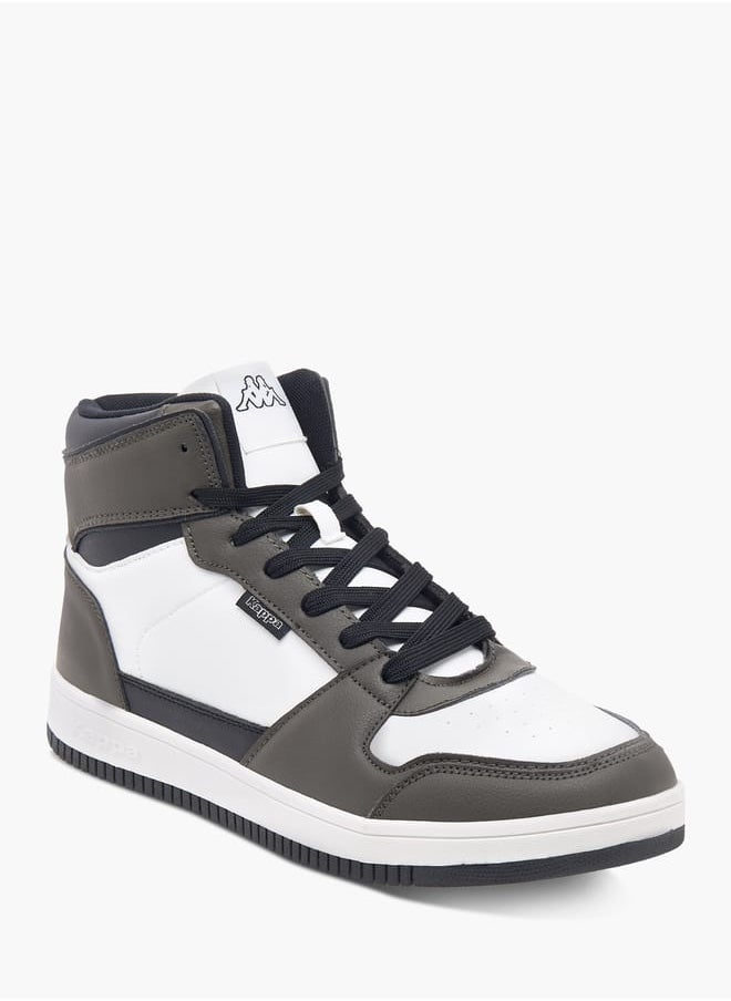 Kappa Mens Panelled High Top Lace-Up Sneakers  - Image 2