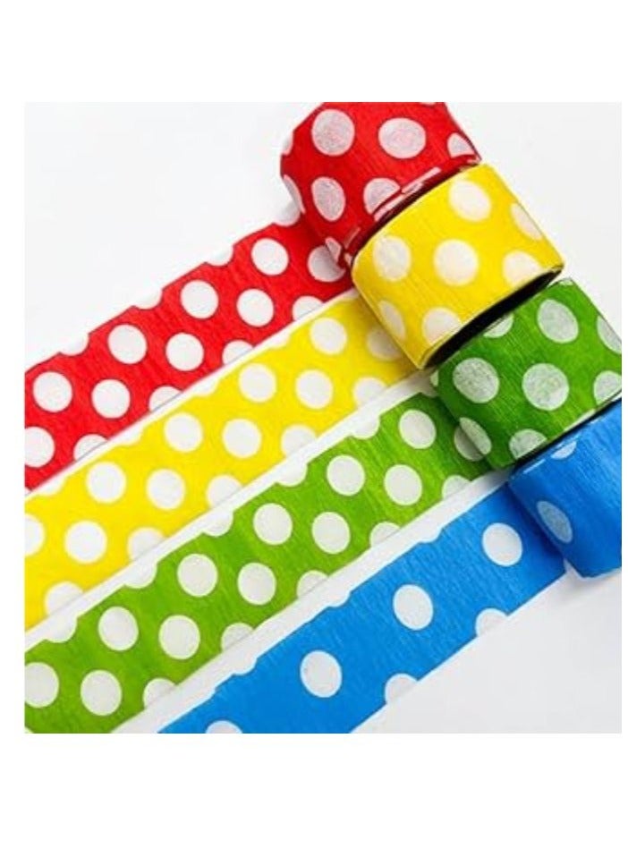 Terabyte ورق كريب بنقاط فريدة (عبوة من 2) 2 بوصة × 90 قدم أحمر وأخضر - Image 2