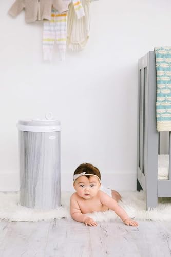 Ubbi Steel Diaper Pail, Odor Locking, No Special Bag Required, Award-Winning, Registry Must-Have, Woodgrain - Image 5