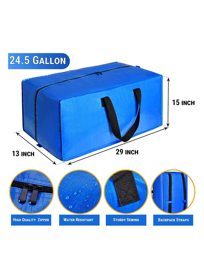Moving Bags, Heavy Duty Extra Large Storage Bags, Moving Supplies Boxes, College Dorm Room Essentials, Clothes Storage Bins Packing Bags with Backpack Handles Zipper Compatible with IKEA Cart（2 Pack） - Image 2