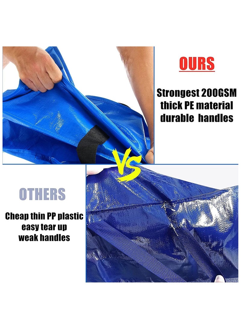 Moving Bags, Heavy Duty Extra Large Storage Bags, Moving Supplies Boxes, College Dorm Room Essentials, Clothes Storage Bins Packing Bags with Backpack Handles Zipper Compatible with IKEA Cart（2 Pack） - Image 3