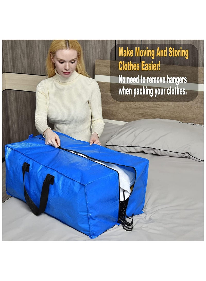 Moving Bags, Heavy Duty Extra Large Storage Bags, Moving Supplies Boxes, College Dorm Room Essentials, Clothes Storage Bins Packing Bags with Backpack Handles Zipper Compatible with IKEA Cart（2 Pack） - Image 4