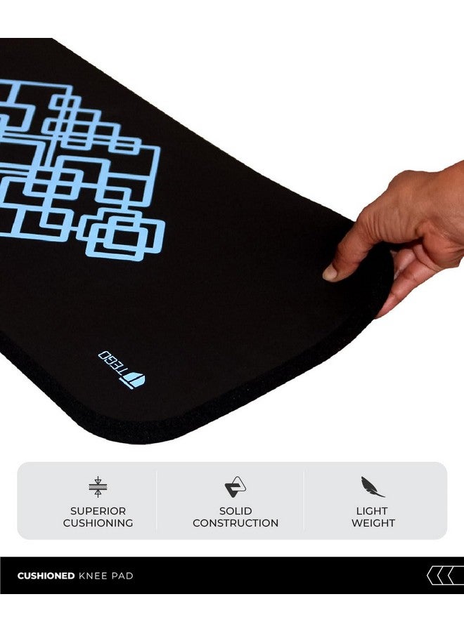 TEGO وسادة القوة المبطنة TEGO Raise - وسادة للركبة، وسادة يوغا، وسادة يوغا، سجادة سميكة للرجال، النساء، الأطفال (أسود أزرق، 25 × 60 × 1.5 (سمك)) مطاط نيتريل بوتادين - Image 3