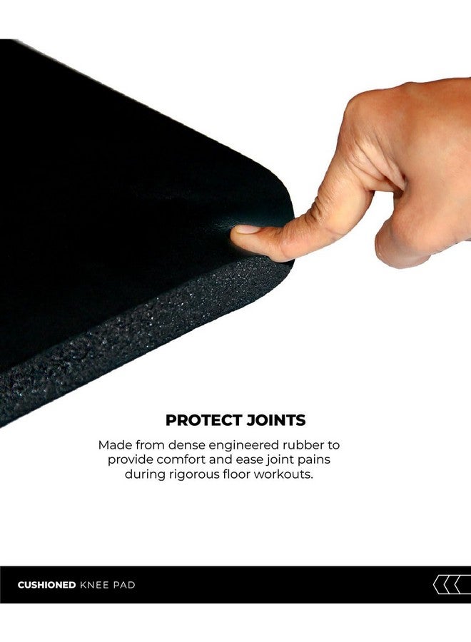 TEGO وسادة القوة المبطنة TEGO Raise - وسادة للركبة، وسادة يوغا، وسادة يوغا، سجادة سميكة للرجال، النساء، الأطفال (أسود أزرق، 25 × 60 × 1.5 (سمك)) مطاط نيتريل بوتادين - Image 4