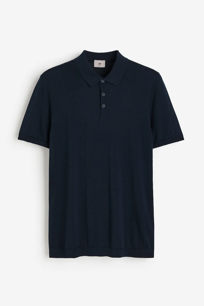 اتش اند ام Slim Fit Silk-Blend Polo Shirt