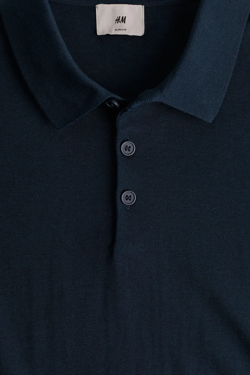 اتش اند ام Slim Fit Silk-Blend Polo Shirt