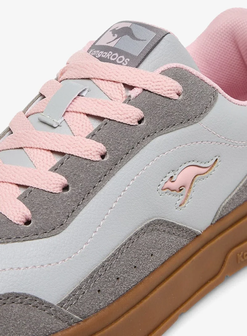kangaROOS GREY Women's Panelled Lace-up Sports Shoes for Women | Best Price UAE