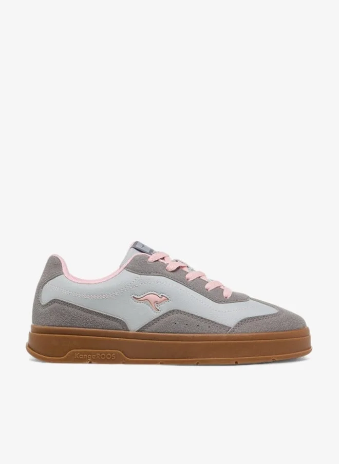 kangaROOS GREY Women's Panelled Lace-up Sports Shoes for Women | Best Price UAE