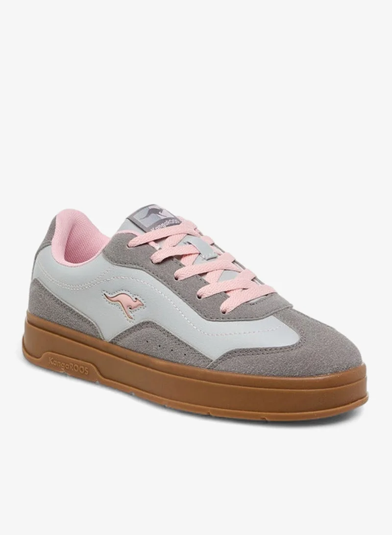 kangaROOS GREY Women's Panelled Lace-up Sports Shoes for Women | Best Price UAE
